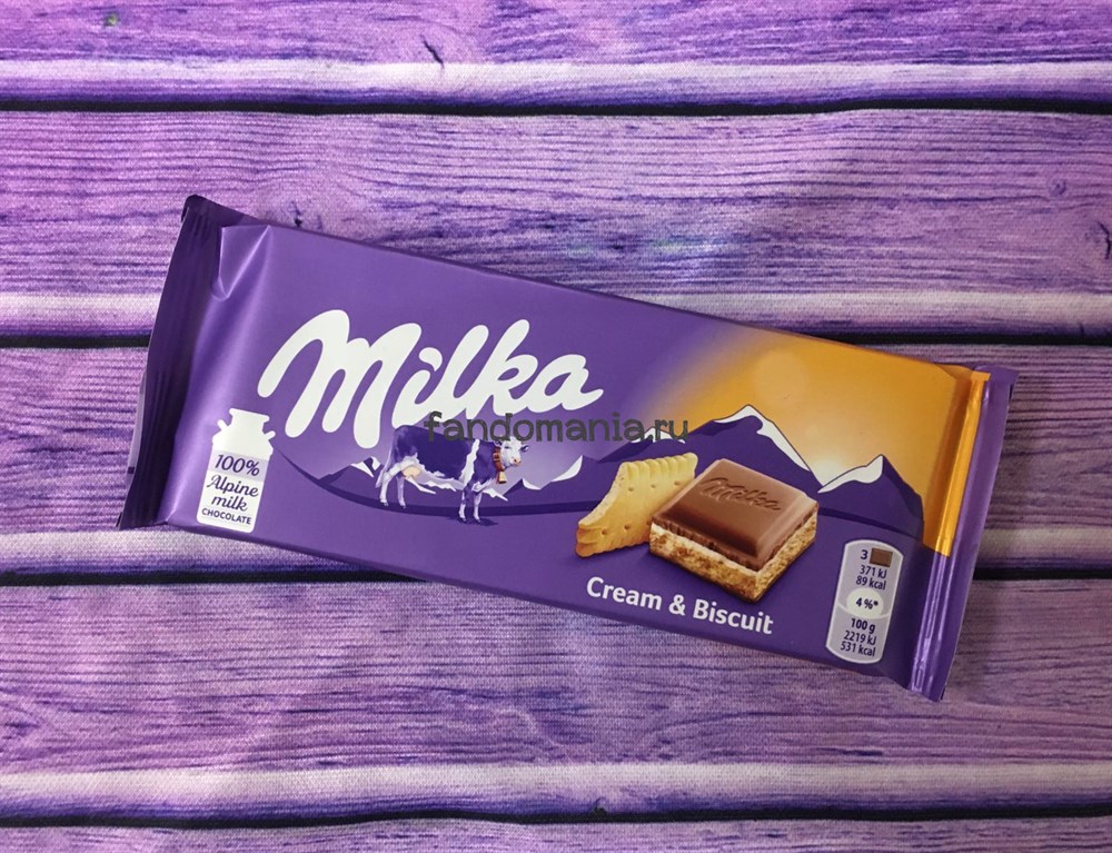 Шоколад Milka Creme with Crispy Biscuit 100г