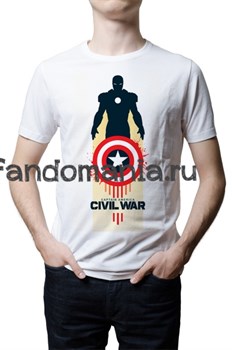 Футболка "Civil War"  (Капитан Америка) - фото 10356