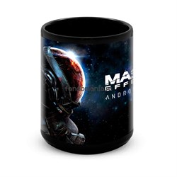 Большая черная кружка "Mass Effect" - фото 18208