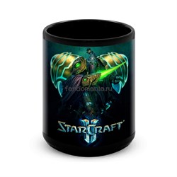 Большая черная кружка "Старкрафт" (Starcraft) - фото 19711