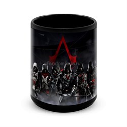 Большая черная кружка "Кредо Ассасина" (Assassin's Creed) - фото 21588