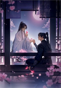 Открытка "Хаски и его учитель белый кот" Эрха 16005