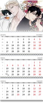 Календарь квартальный "Шампанское и розы" манхва 2027 год 16150