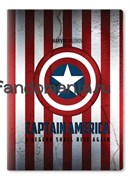Обложка на паспорт виниловая "Капитан Америка" (Марвел) 