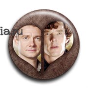 Значок  "Шерлок и Джон"