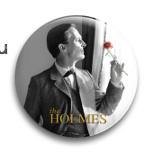 Значок "Шерлок Холмс с розой"