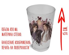 Стакан стеклянный матовый 