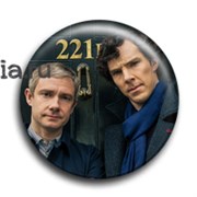 Значок "Шерлок Холмс и доктор Уотсон"