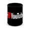 Большая черная кружка "YouTube" 7902