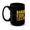 Большая черная кружка "Банановая рыба" 12969